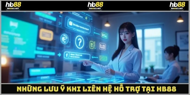Những lưu ý khi liên hệ hỗ trợ tại Hb88