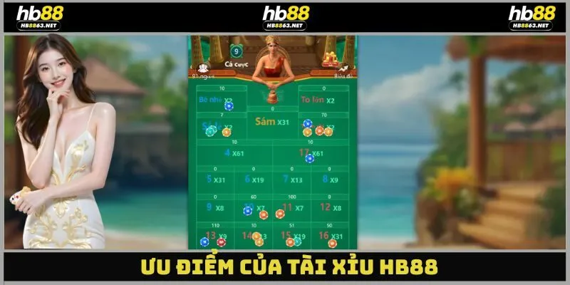 Ưu điểm của tài xỉu HB88
